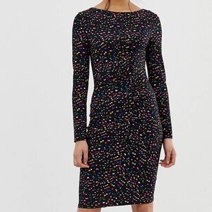 ASOS Whistles Exclusive bodycon dress in multi confetti‎ print